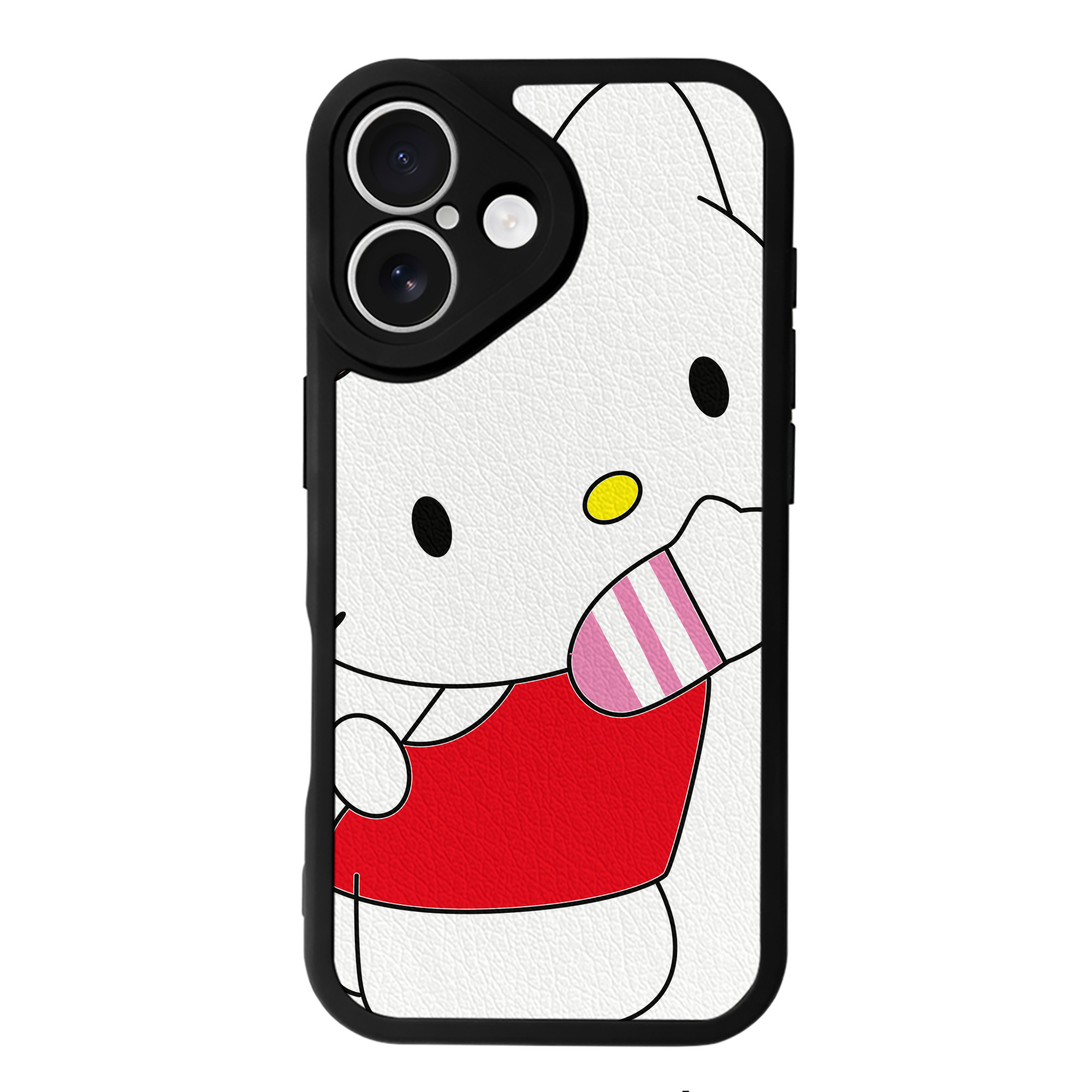（画像用） Hello Kitty ハローキティ 【iPhone 16シリーズ対応】シリコンスマホケース（レザー調） 材質：シリコン